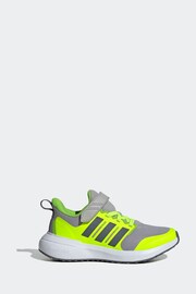 adidas Grey Kids Sportswear Fortarun 2.0 Cloudfoam Elastic Lace Top Strap Trainers - Image 1 of 9