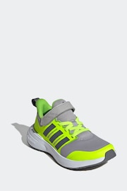 adidas Grey Kids Sportswear Fortarun 2.0 Cloudfoam Elastic Lace Top Strap Trainers - Image 4 of 9
