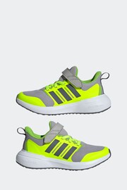 adidas Grey Kids Sportswear Fortarun 2.0 Cloudfoam Elastic Lace Top Strap Trainers - Image 5 of 9