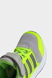 adidas Grey Kids Sportswear Fortarun 2.0 Cloudfoam Elastic Lace Top Strap Trainers - Image 9 of 9