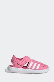 adidas Pink Adilette Junior Sandals - Image 1 of 8