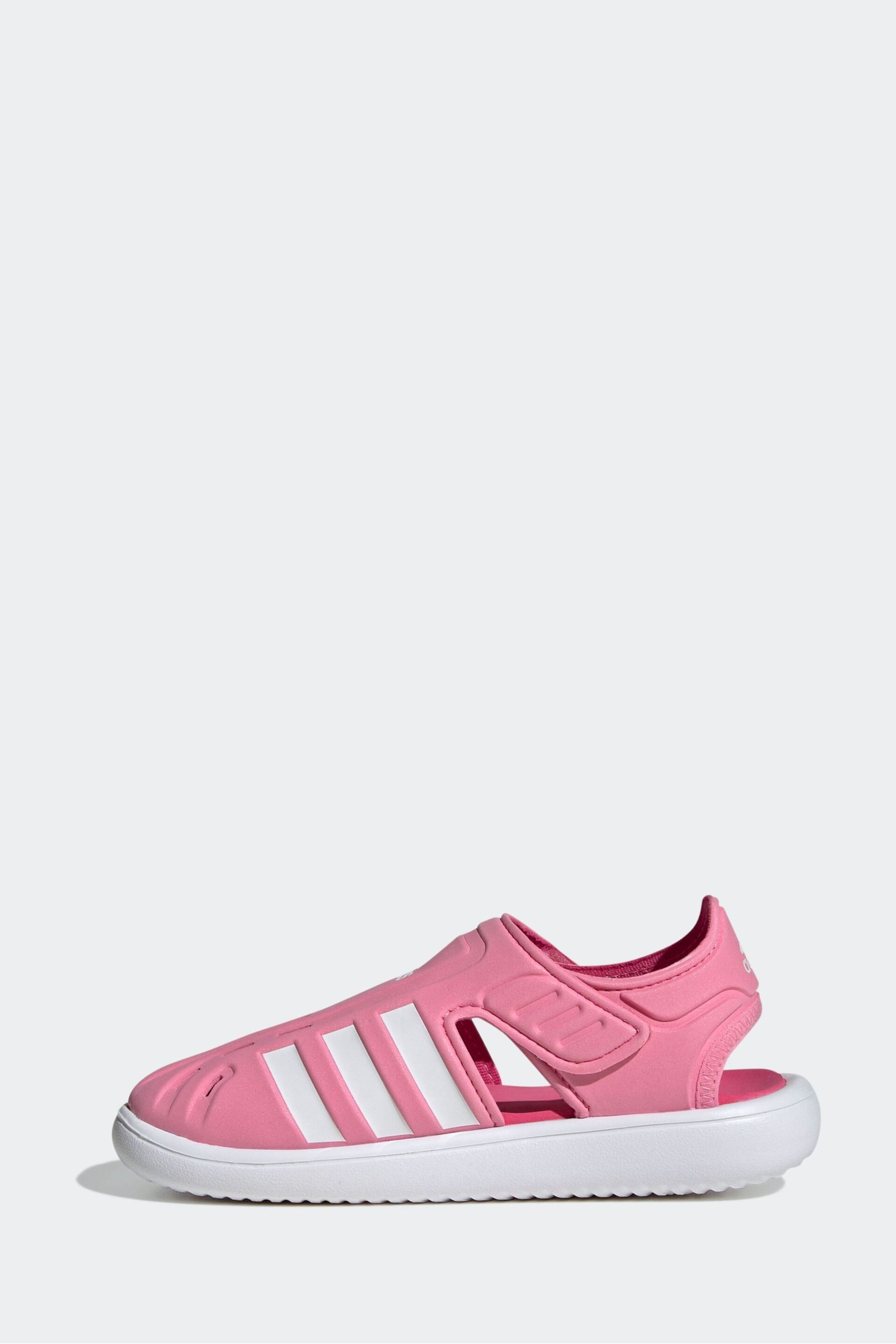 adidas Pink Adilette Junior Sandals - Image 2 of 8