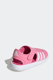 adidas Pink Adilette Junior Sandals - Image 4 of 8