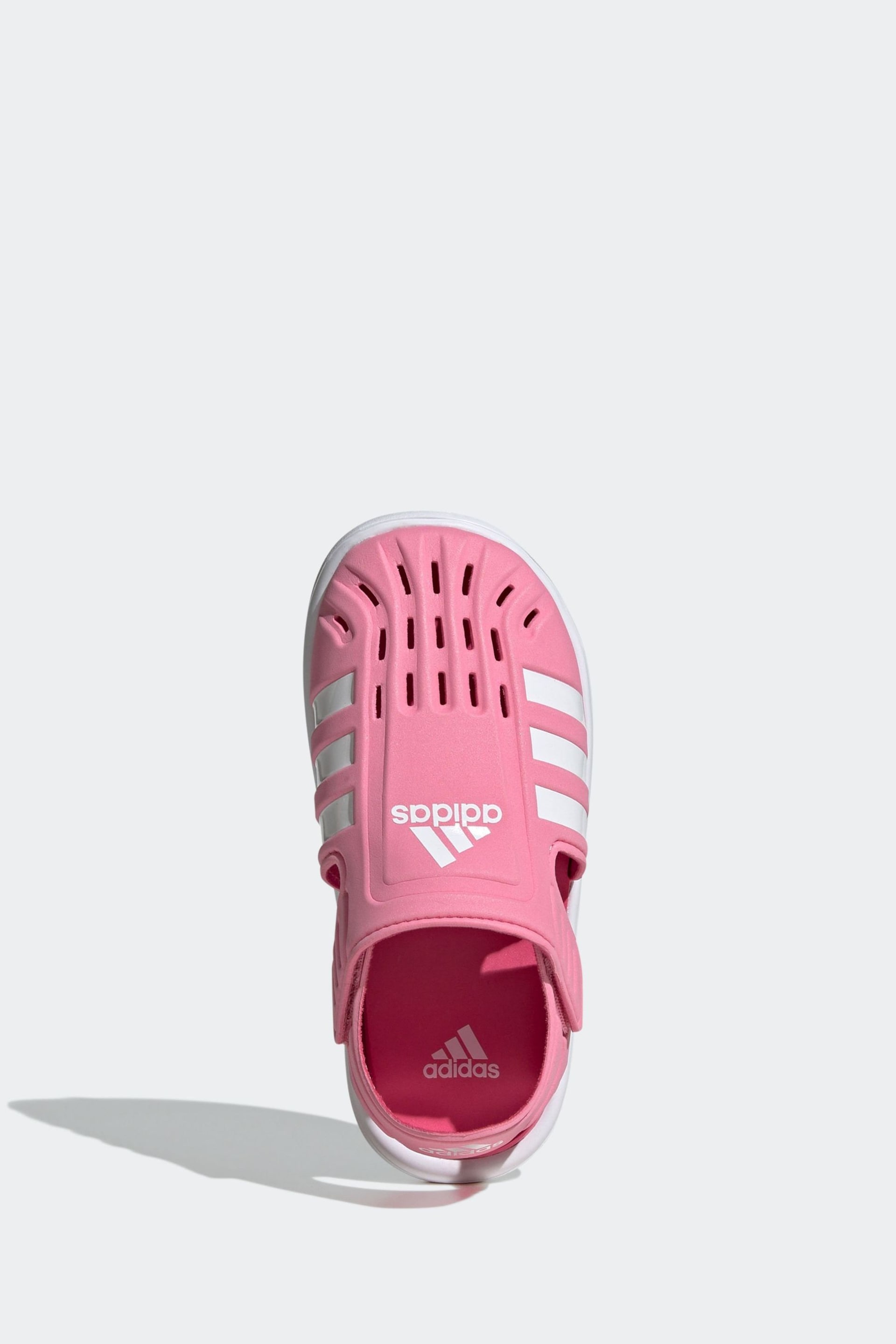 adidas Pink Adilette Junior Sandals - Image 5 of 8