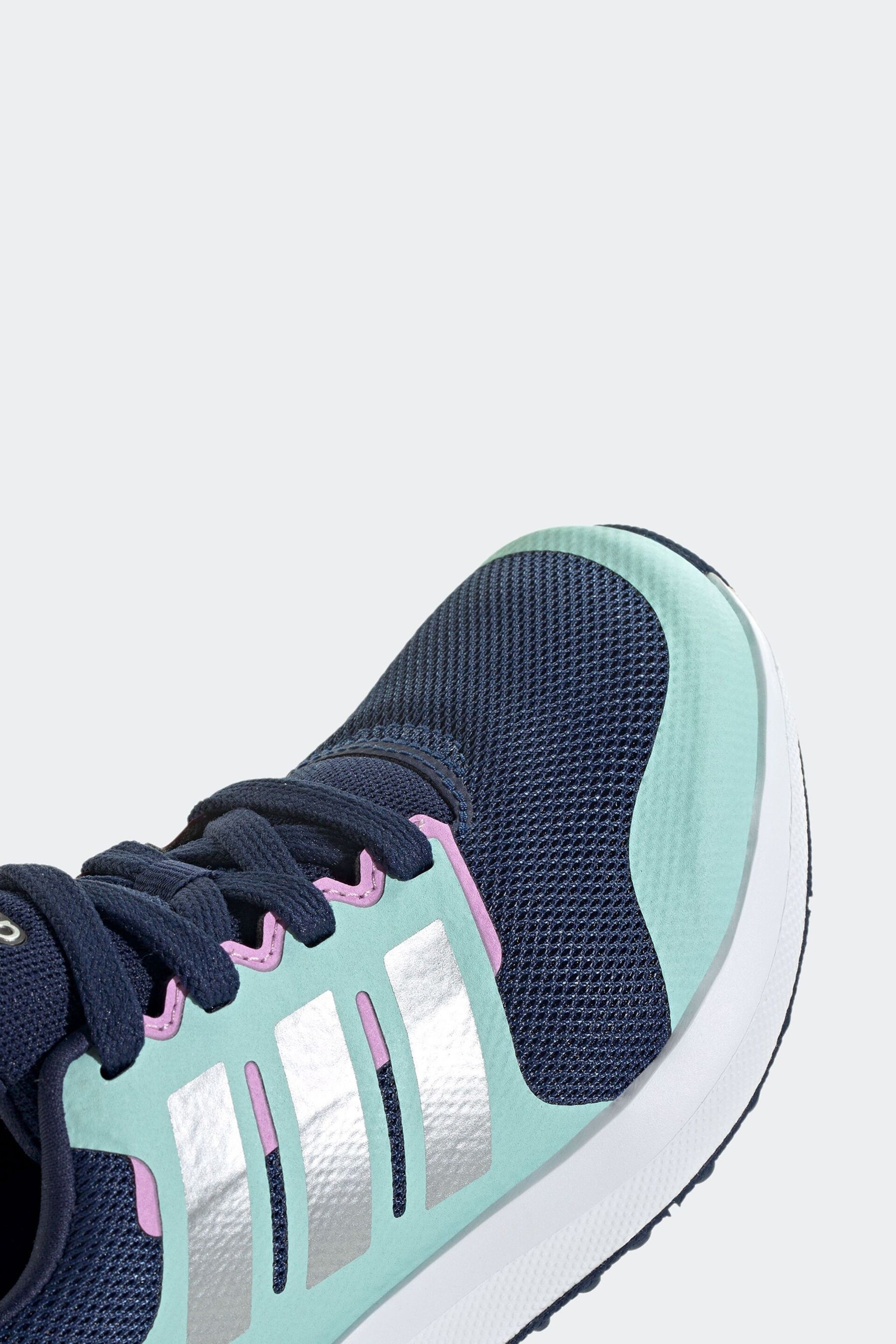 adidas Blue Sportswear Fortarun 2.0 Cloudfoam Lace Trainers - Image 9 of 9