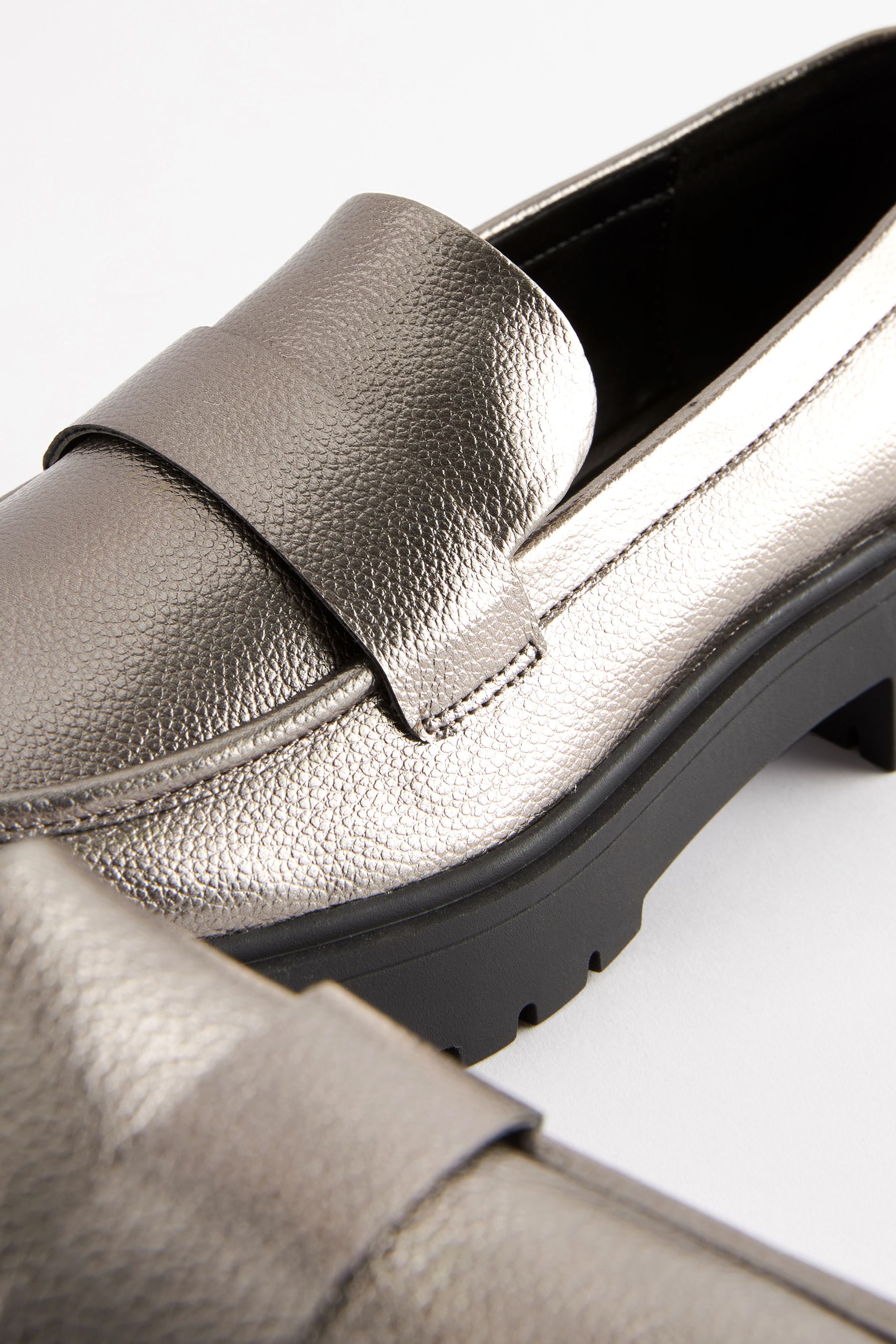 Buy Pewter Grey Extra Wide Fit Forever Comfort Chunky Loafers from Next Luxembourg