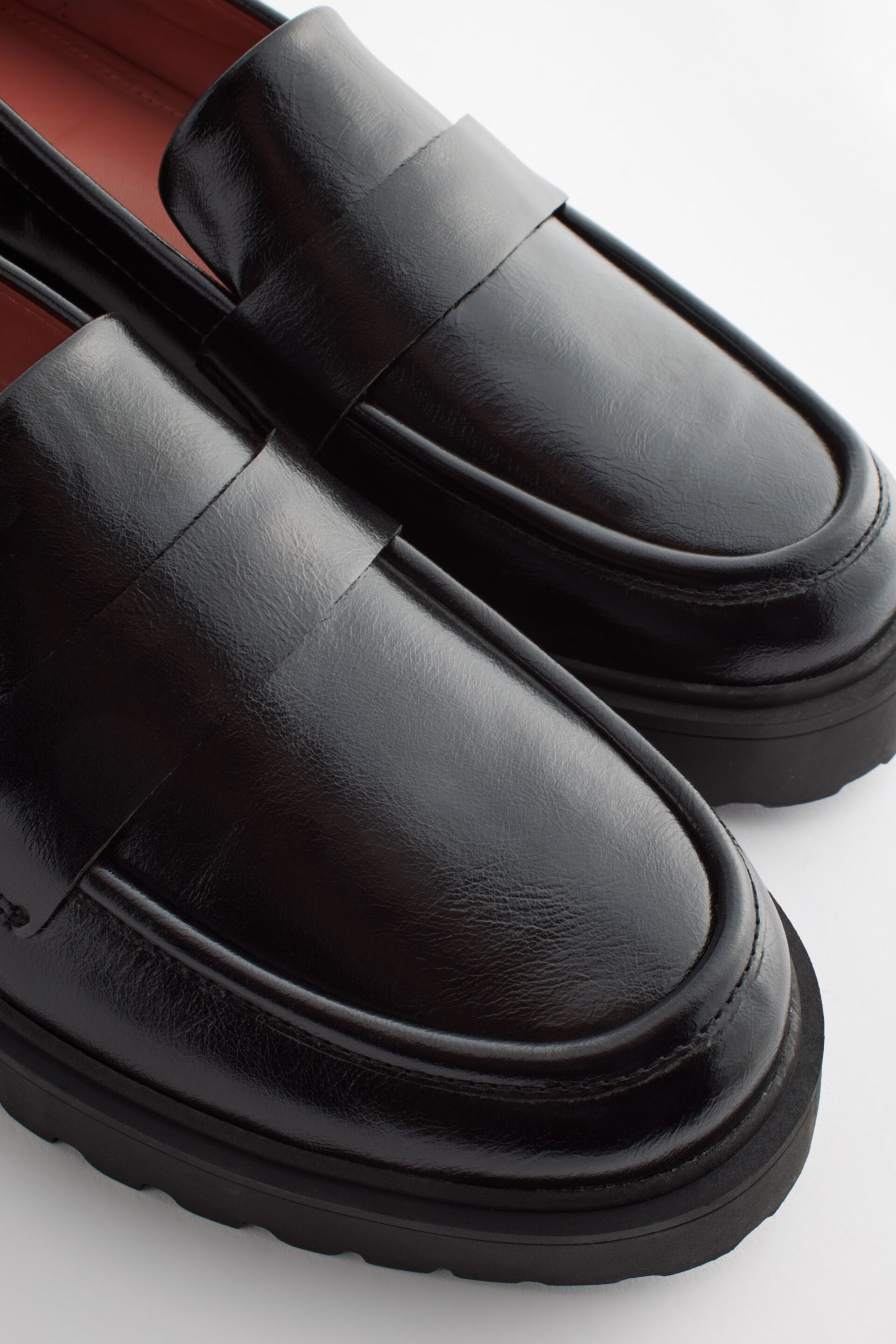 Black Extra Wide Fit Forever Comfort Chunky Loafers - Image 4 of 5