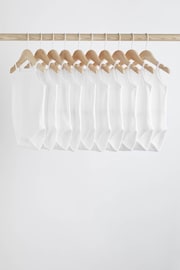 White 10 Pack Strappy Baby Bodysuits - Image 1 of 6