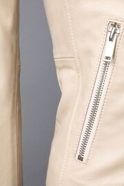 Lakeland Leather Cream Thirlmere Leather Biker Jacket - Image 5 of 7