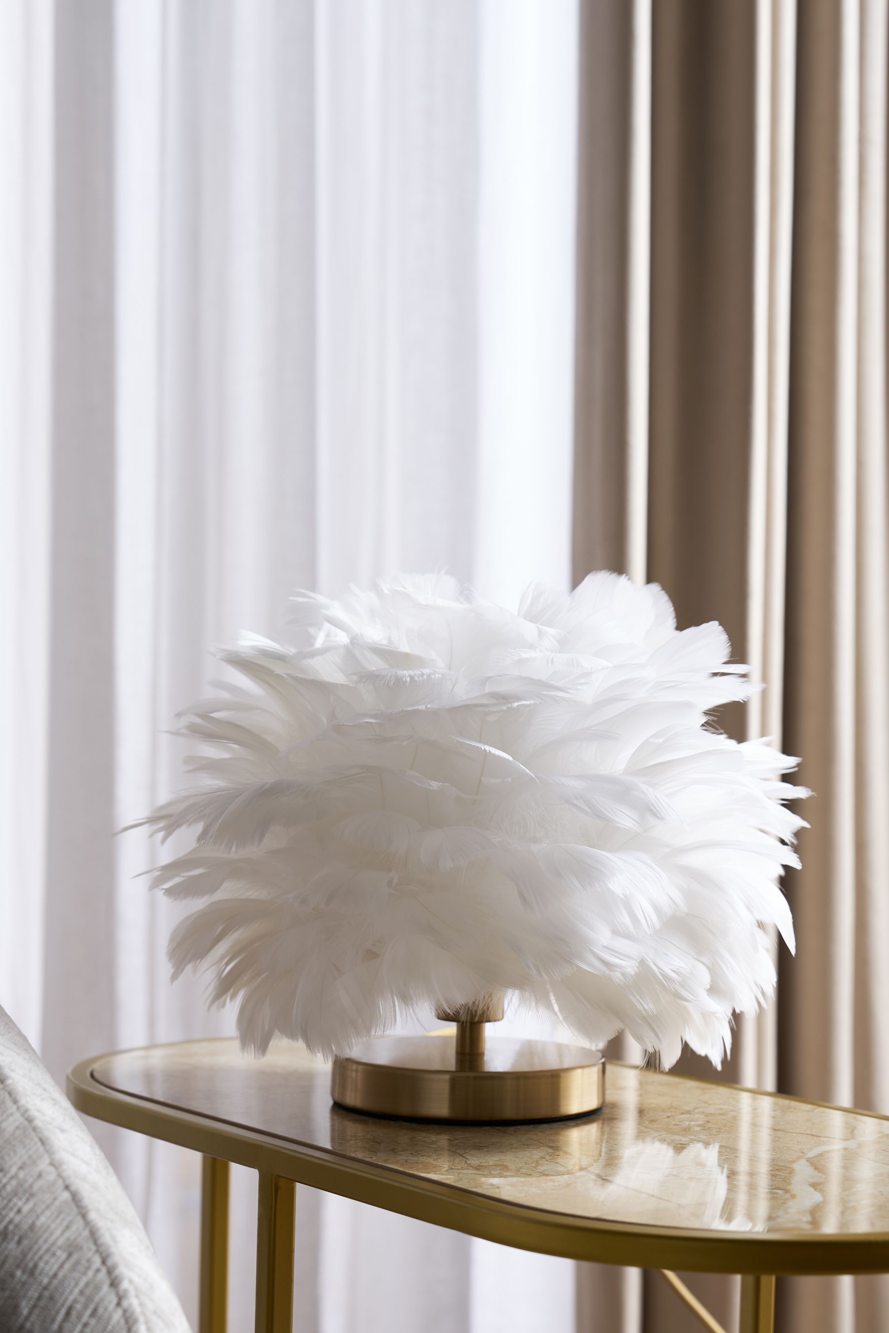 Buy Lipsy White Feather Touch Switch Table Light from the AspennigeriaShops online shop