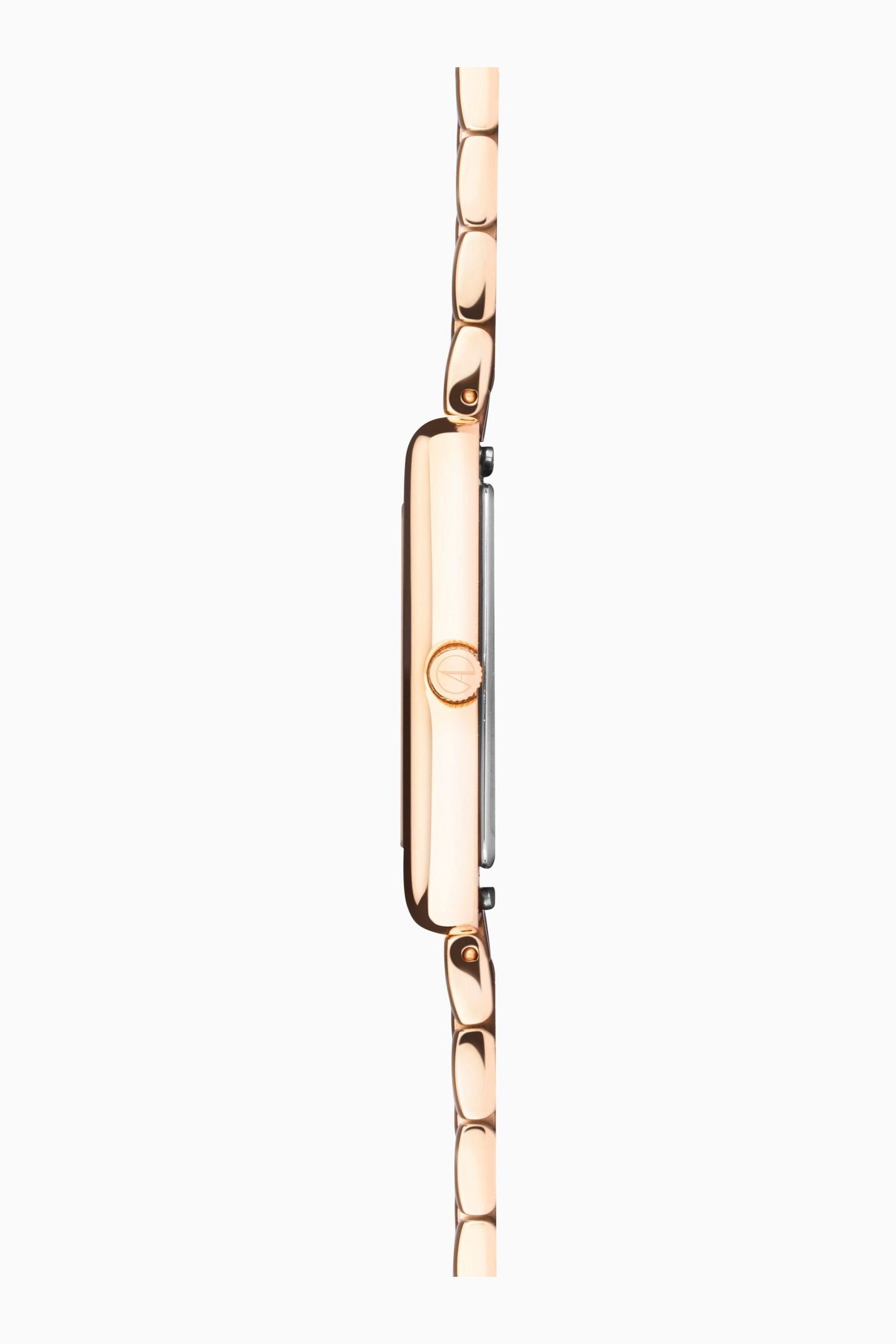 Buy Accurist Ladies Rose Gold Tone Rectangle Stainless Steel Bracelet 26mm Gold Watch from the Next UK online shop