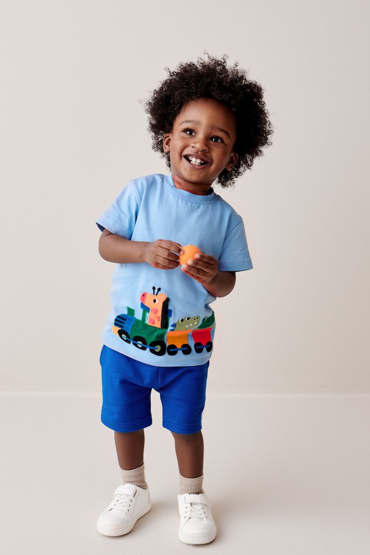 Blue/Navy T-Shirt And Shorts Set (3mths-7yrs) - Image 1 of 7