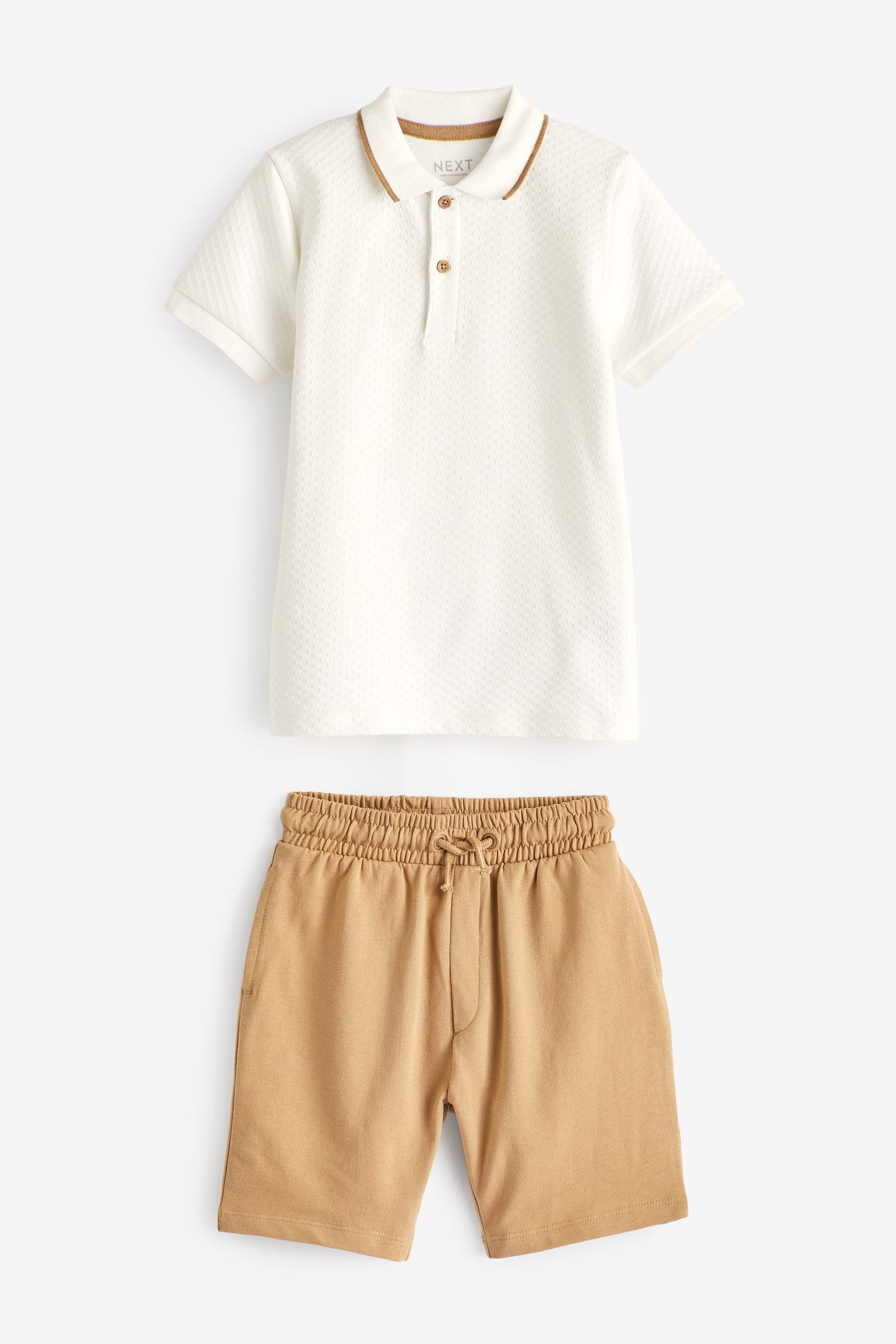 100 Cotton Short Sleeve Polo and Shorts Set 3mths 7yrs Next
