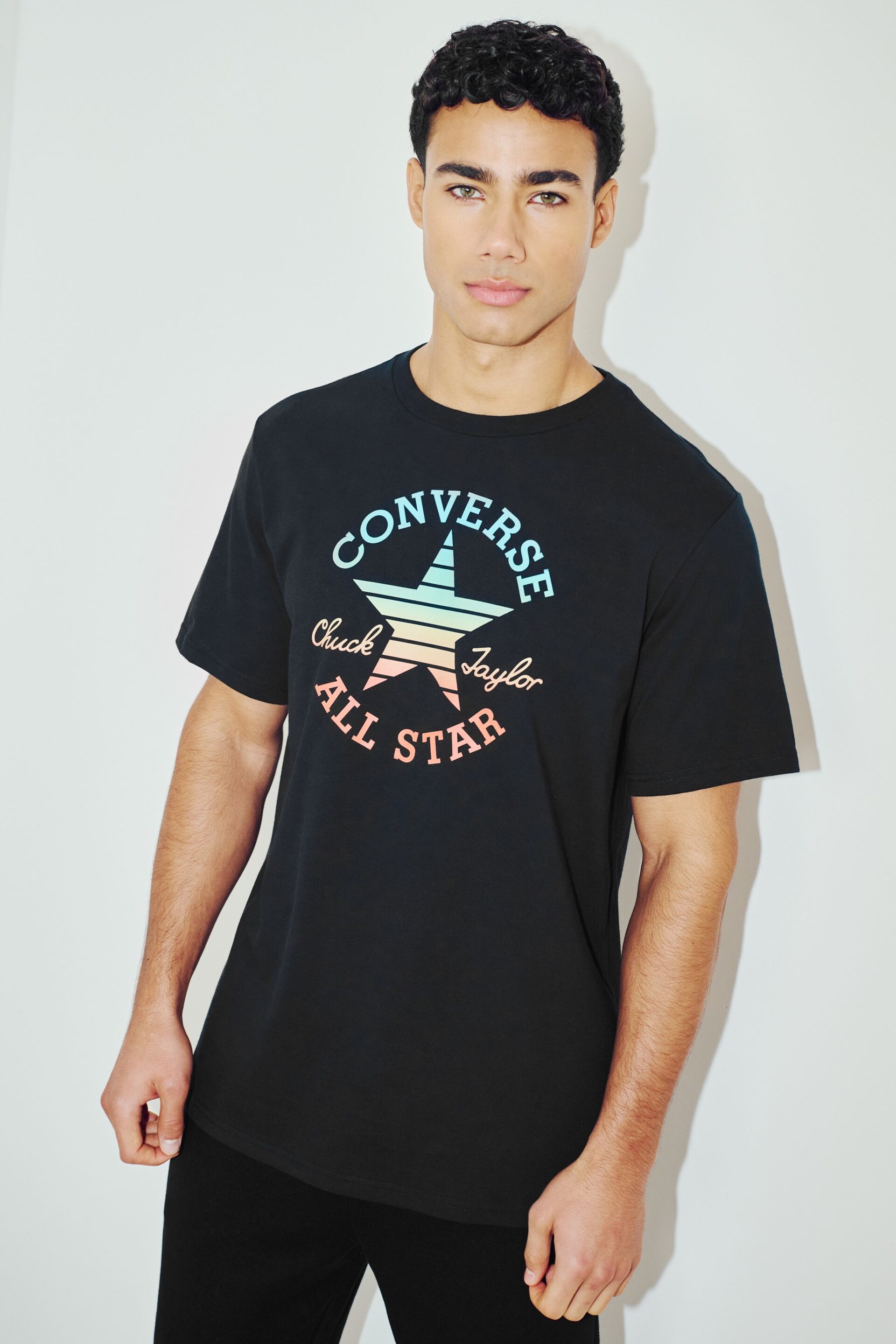 Converse Black Retro Chuck Patch Gradient Tshirt - Image 1 of 4