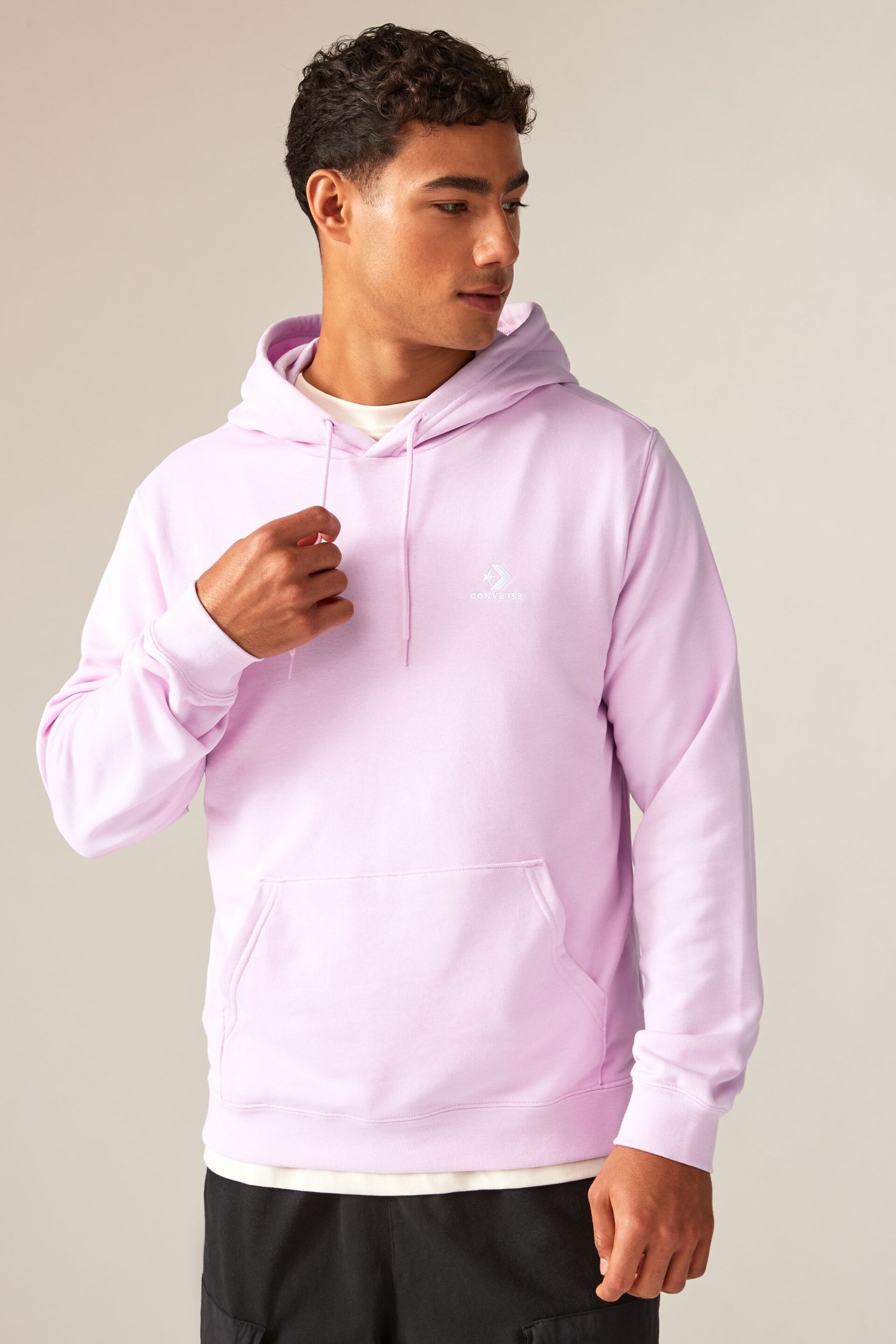 Converse Lilac Purple Star Chevron Overhead Hoodie - Image 1 of 1