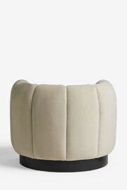 Soft Velvet Pebble Natural Celine Swivel Accent Chair - Image 6 of 8