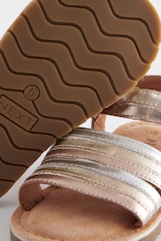 Gold Standard Fit (F) Leather Stripe Sandals - Image 4 of 5