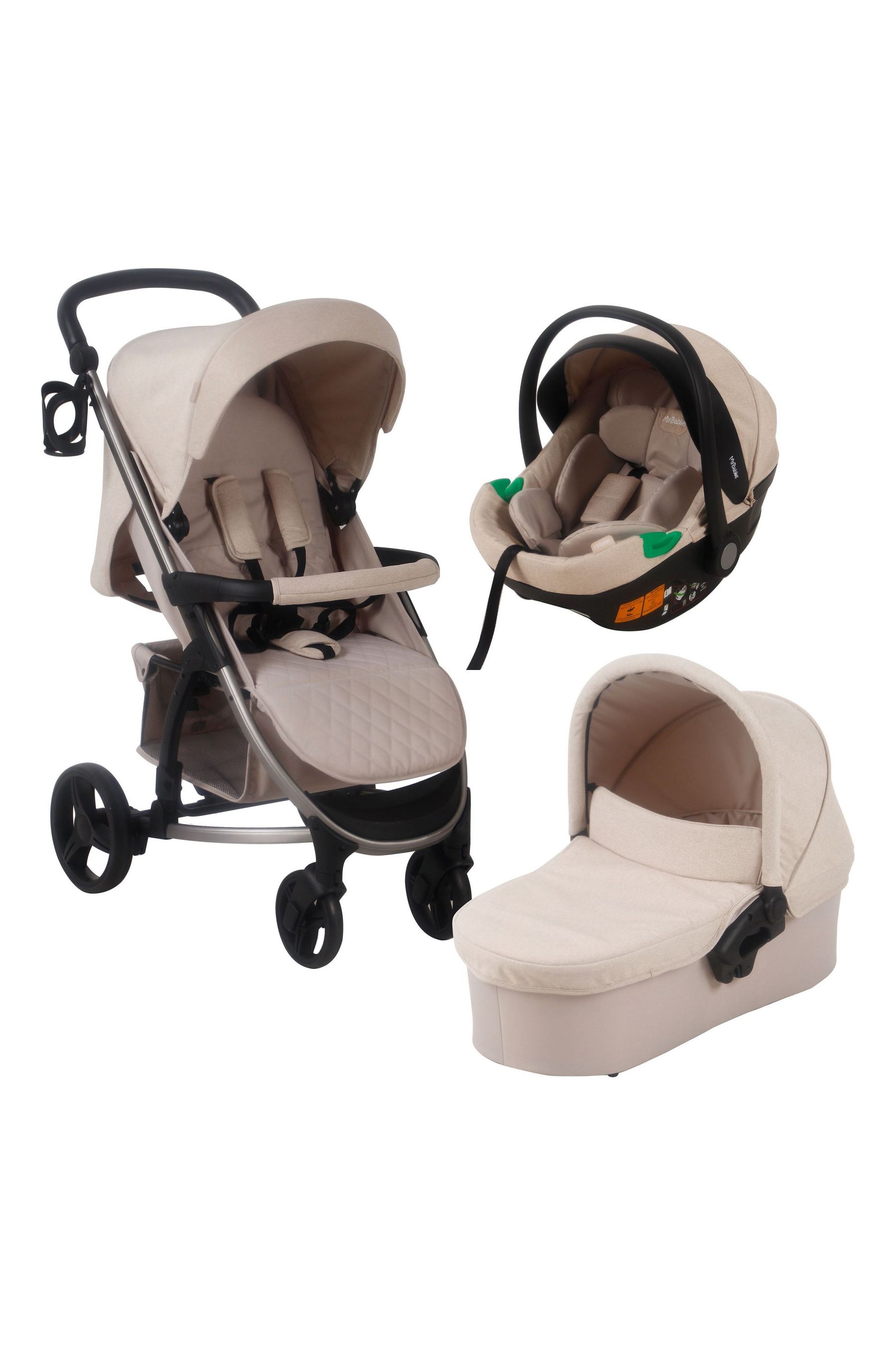Buy My Babiie Cream MB200i Billie Faiers Beige Boucle iSize Travel System from the Next UK online shop