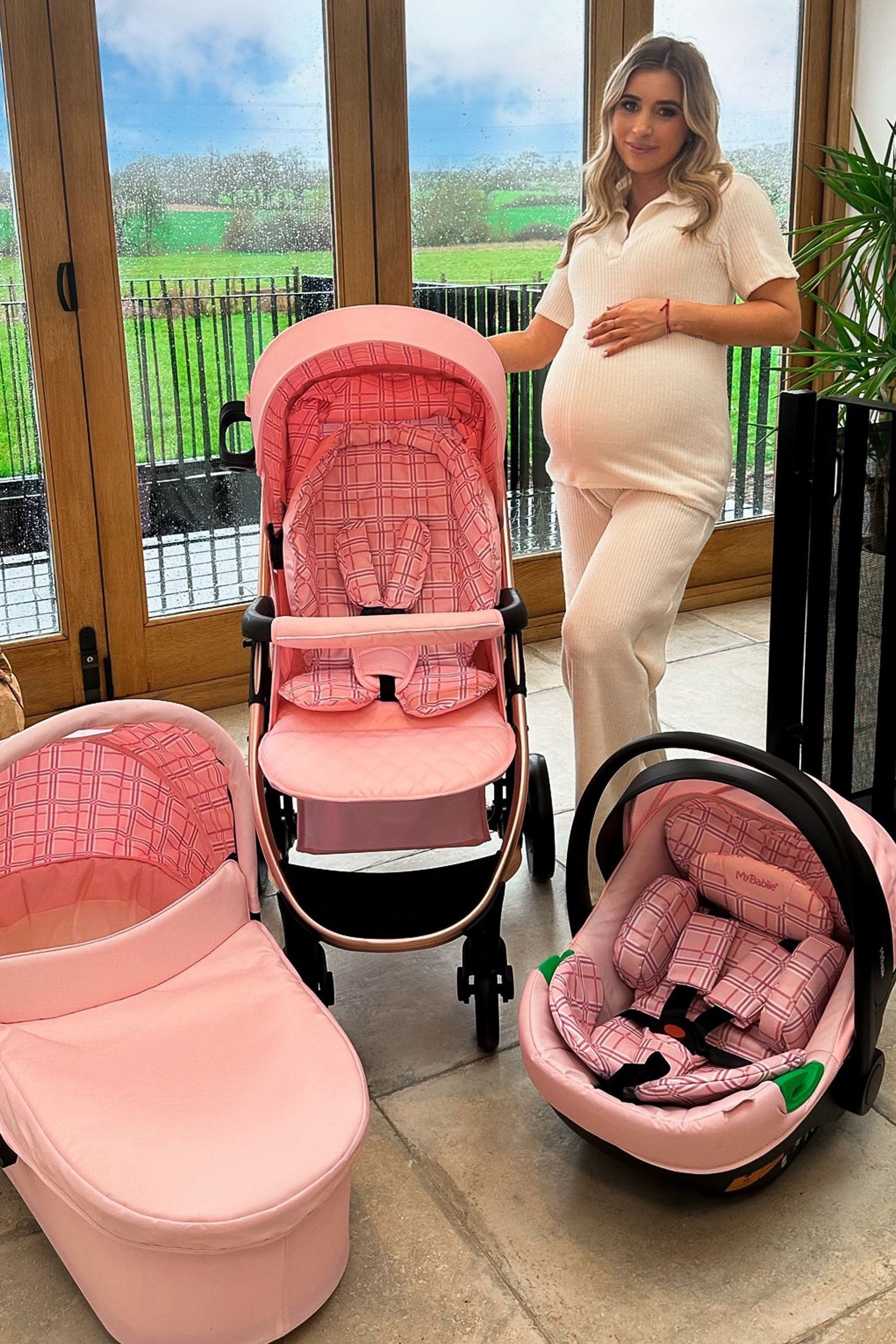 Buy My Babiie Pink MB200i Dani Dyer Pink Plaid iSize Travel System from the Next UK online shop