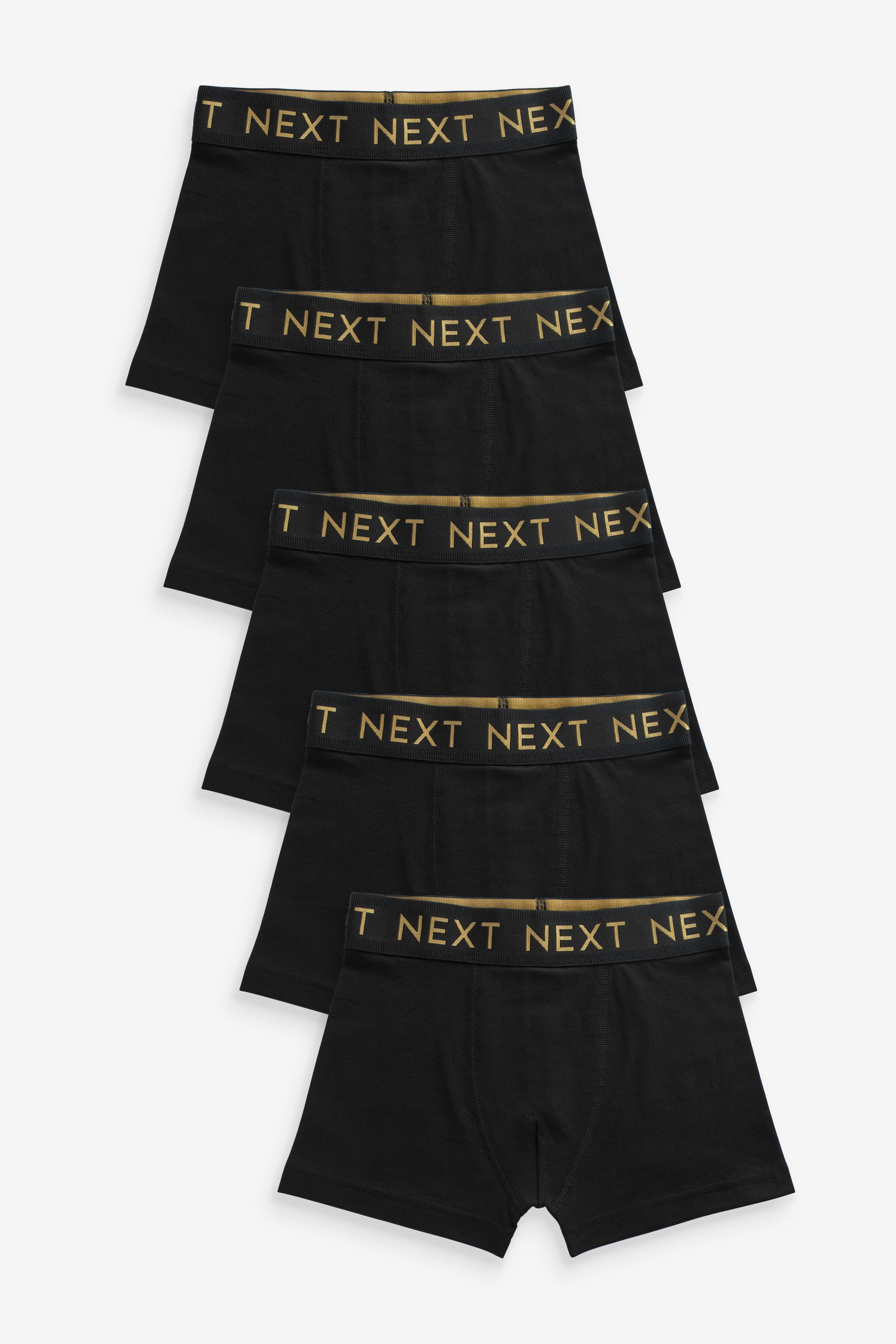 Buy Black Gold Trunks 5 Pack 2 16yrs from the Next UK online shop