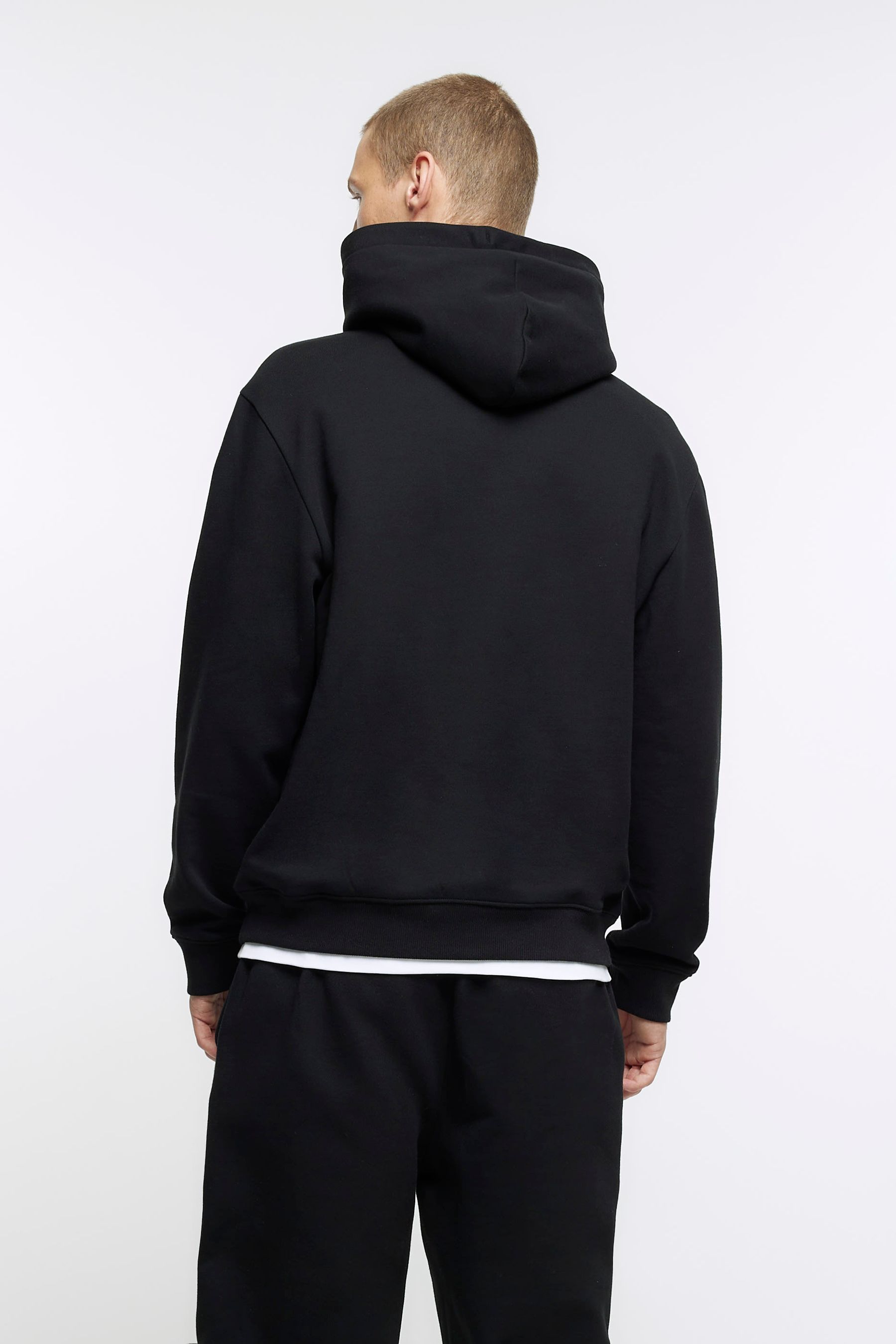 River island black hoodie outlet
