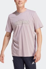 adidas Purple Sportswear Growth Sportswear Graphic T-Shirt - Image 4 of 7