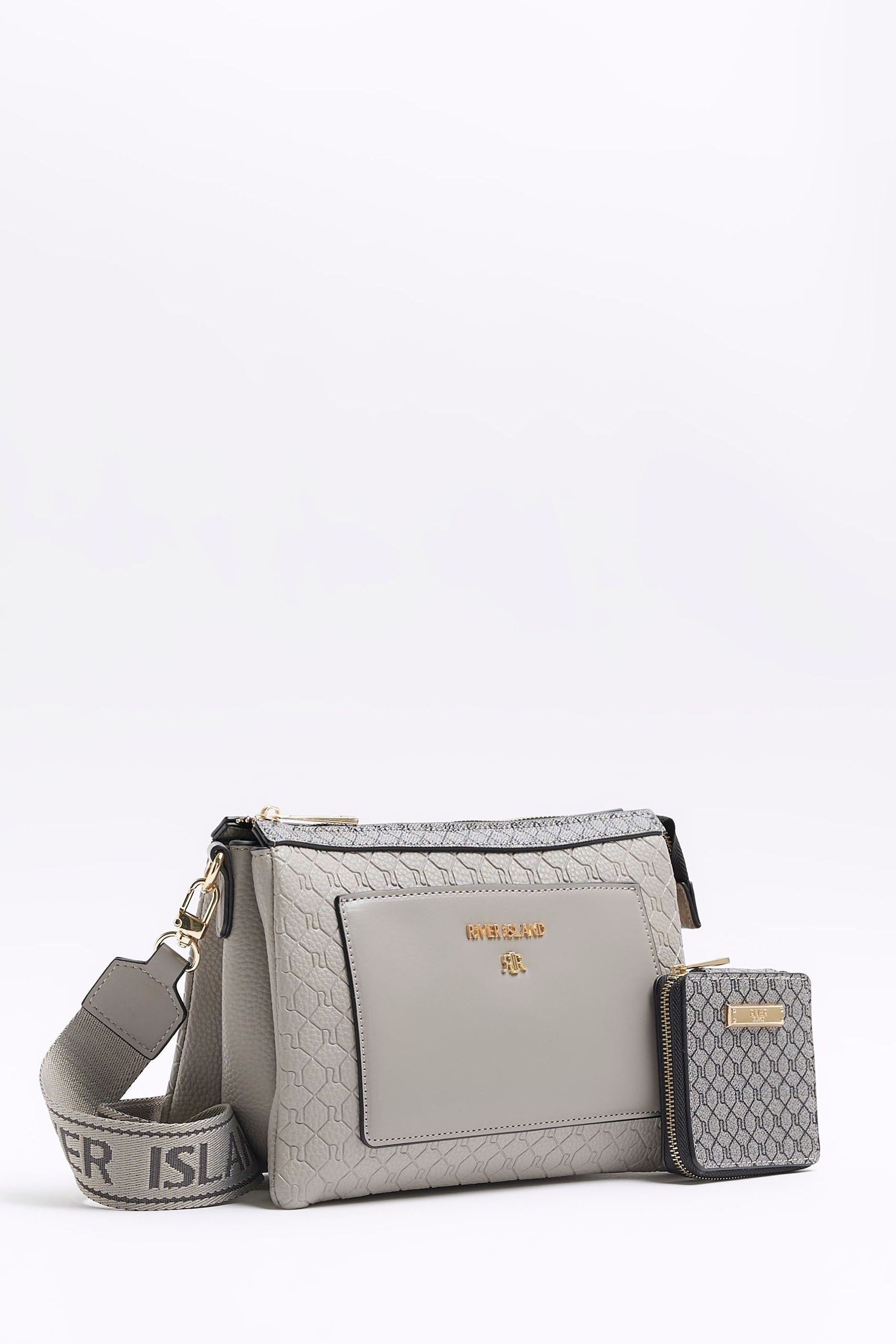 Buy River Island Grey Contrast Cross Body Bag from Next Luxembourg