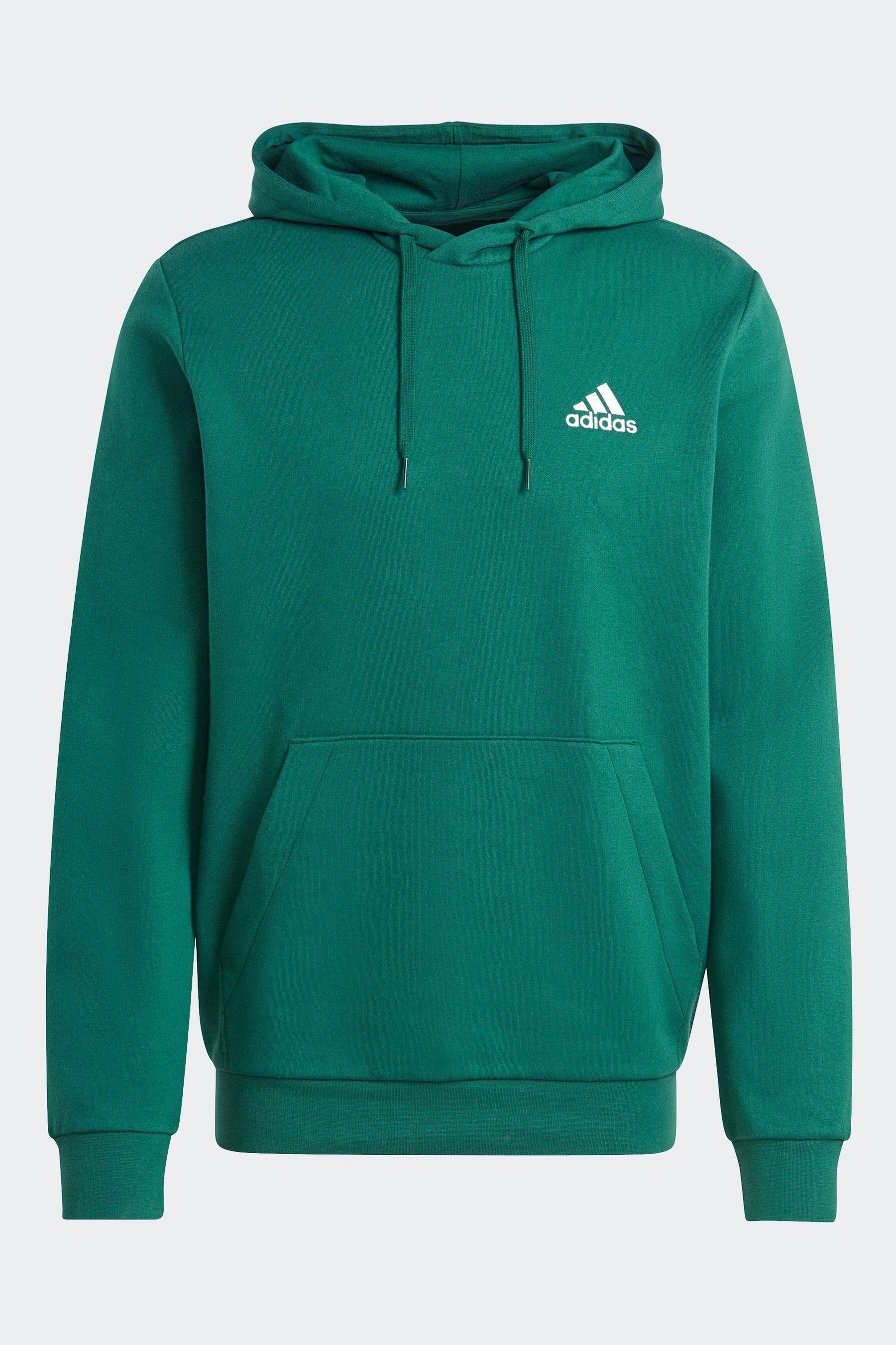 Buy adidas Dark Green Essential Fleece Hoodie from Next Luxembourg