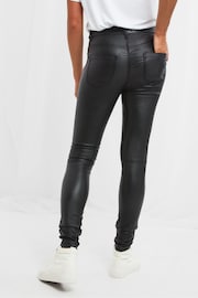 Joe Browns Black Essentials Zip Detail Faux Leather Trousers - Image 2 of 4