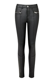 Joe Browns Black Essentials Zip Detail Faux Leather Trousers - Image 4 of 4