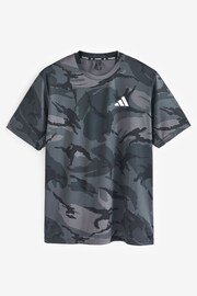 adidas Grey Train Essentials Seasonal Camo T-Shirt - Image 2 of 2