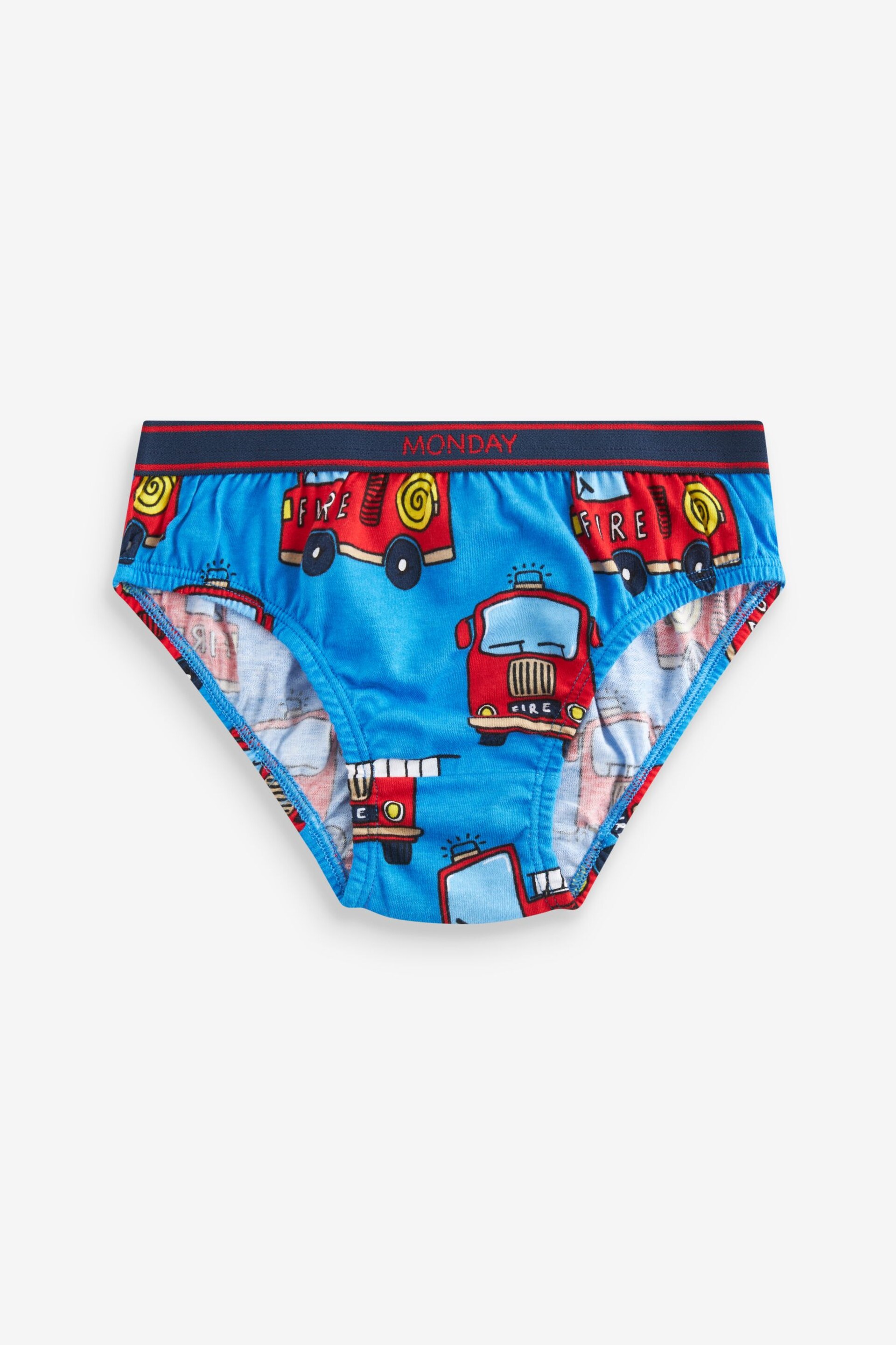 Emergency Vehicle Print Briefs 7 Pack (1.5-8yrs) - Image 9 of 11