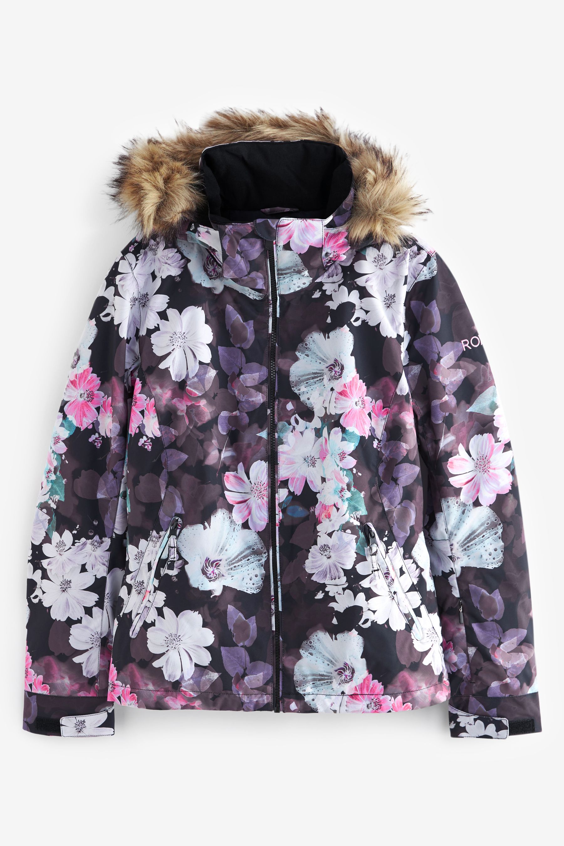 Roxy floral ski jacket top