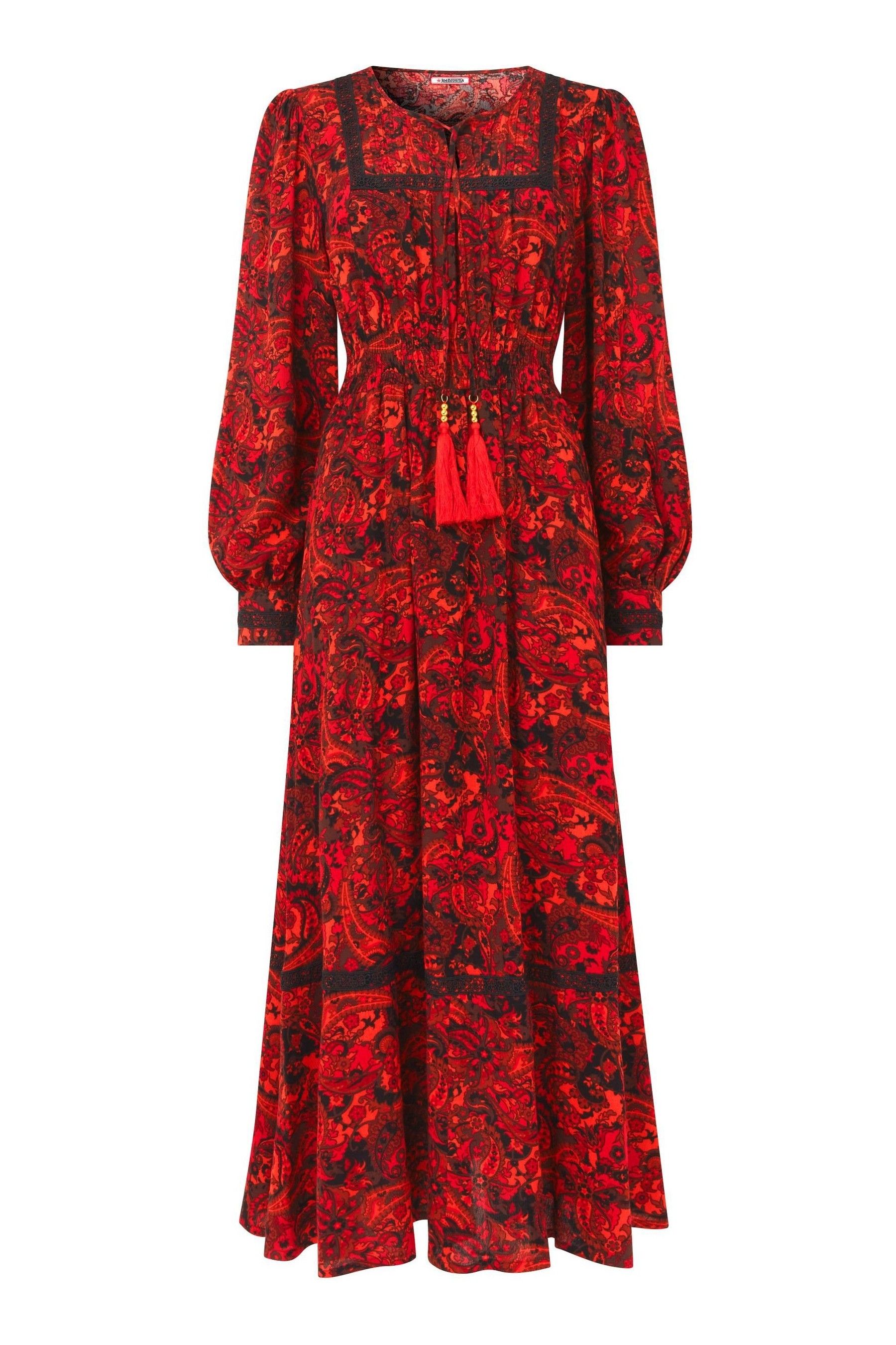 Red autumn dress on sale