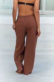 Chocolate Brown Rochelle Humes Coord Pull-Ons Wide Leg Trousers - Image 6 of 8