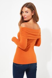 Joe Browns Orange Bardot Jersey Top - Image 2 of 5