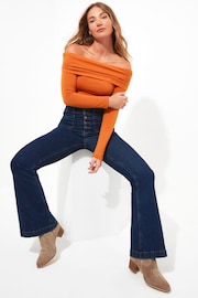 Joe Browns Orange Bardot Jersey Top - Image 3 of 5