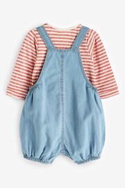 Denim Cherry Baby Long Sleeve Bodysuit and Shorts Leg Dungarees Set (0mths-2yrs) - Image 5 of 7