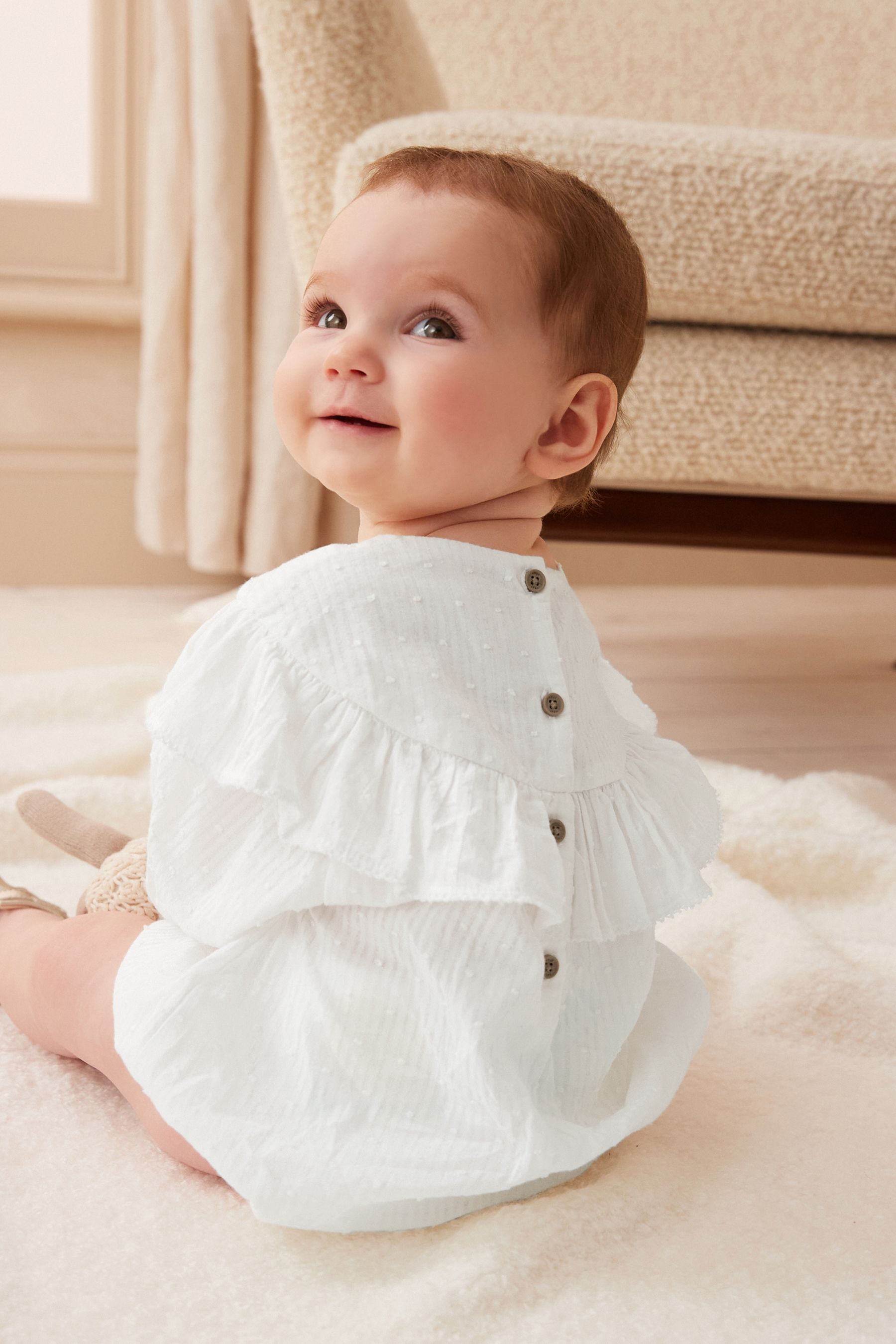 Buy Blanc Barboteuse Baby Bloomer 0 mois a 3 ans from Next Belgium