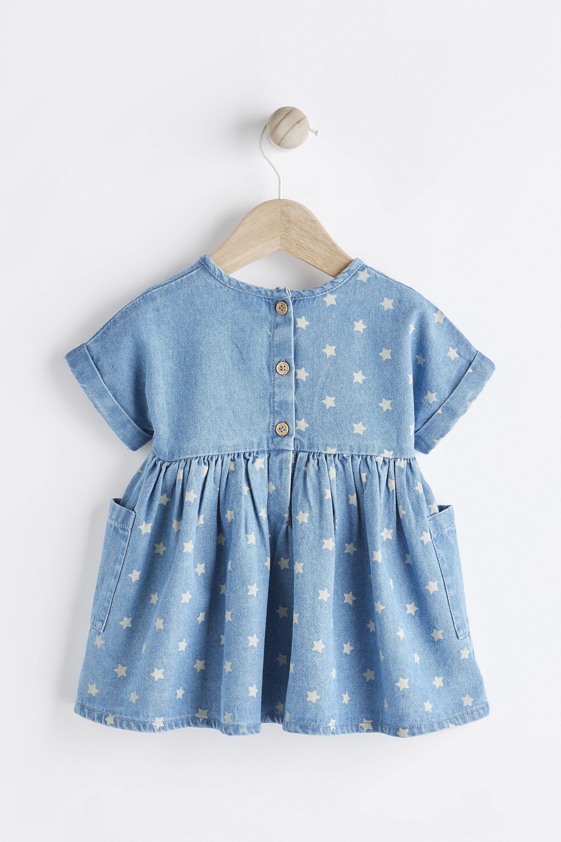 Blue Star Denim Baby Dress (0mths-2yrs) - Image 2 of 6