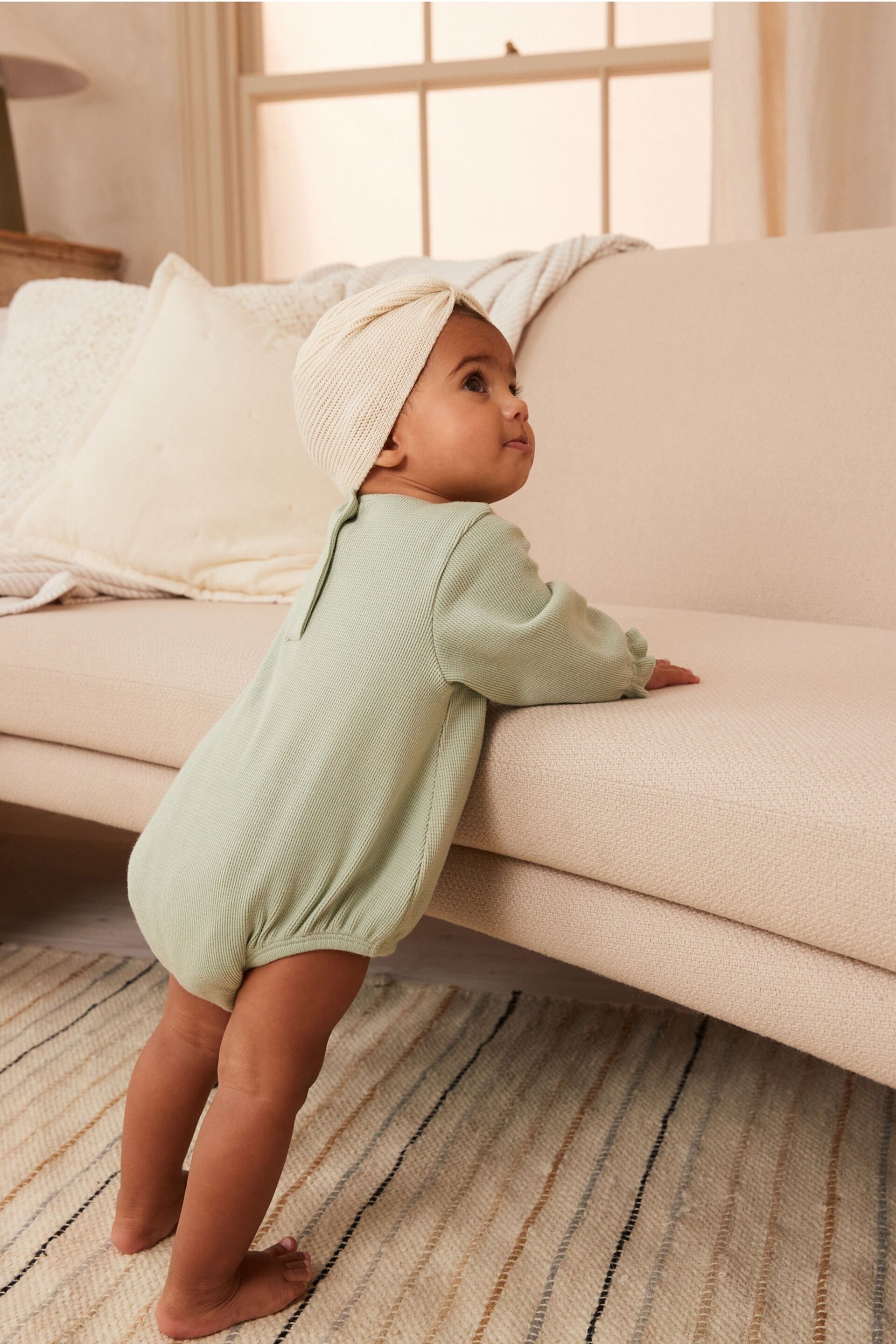 Sage Green Jersey Baby Bloomer Rompers 2 Pack (0mths-2yrs) - Image 3 of 8