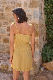 Yellow Mini Wrap Dress - Image 3 of 8