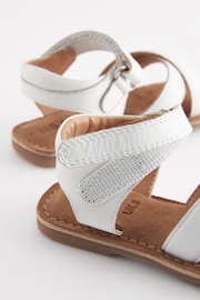White Leather Sandals - Image 4 of 7