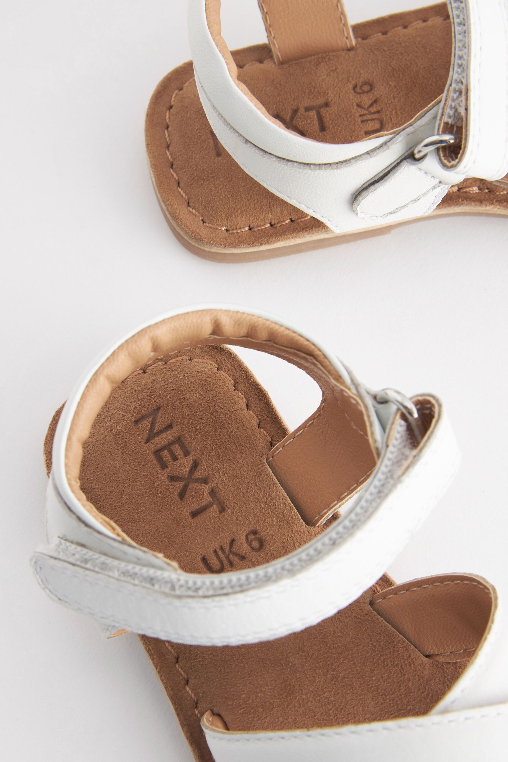 White Leather Sandals - Image 7 of 7