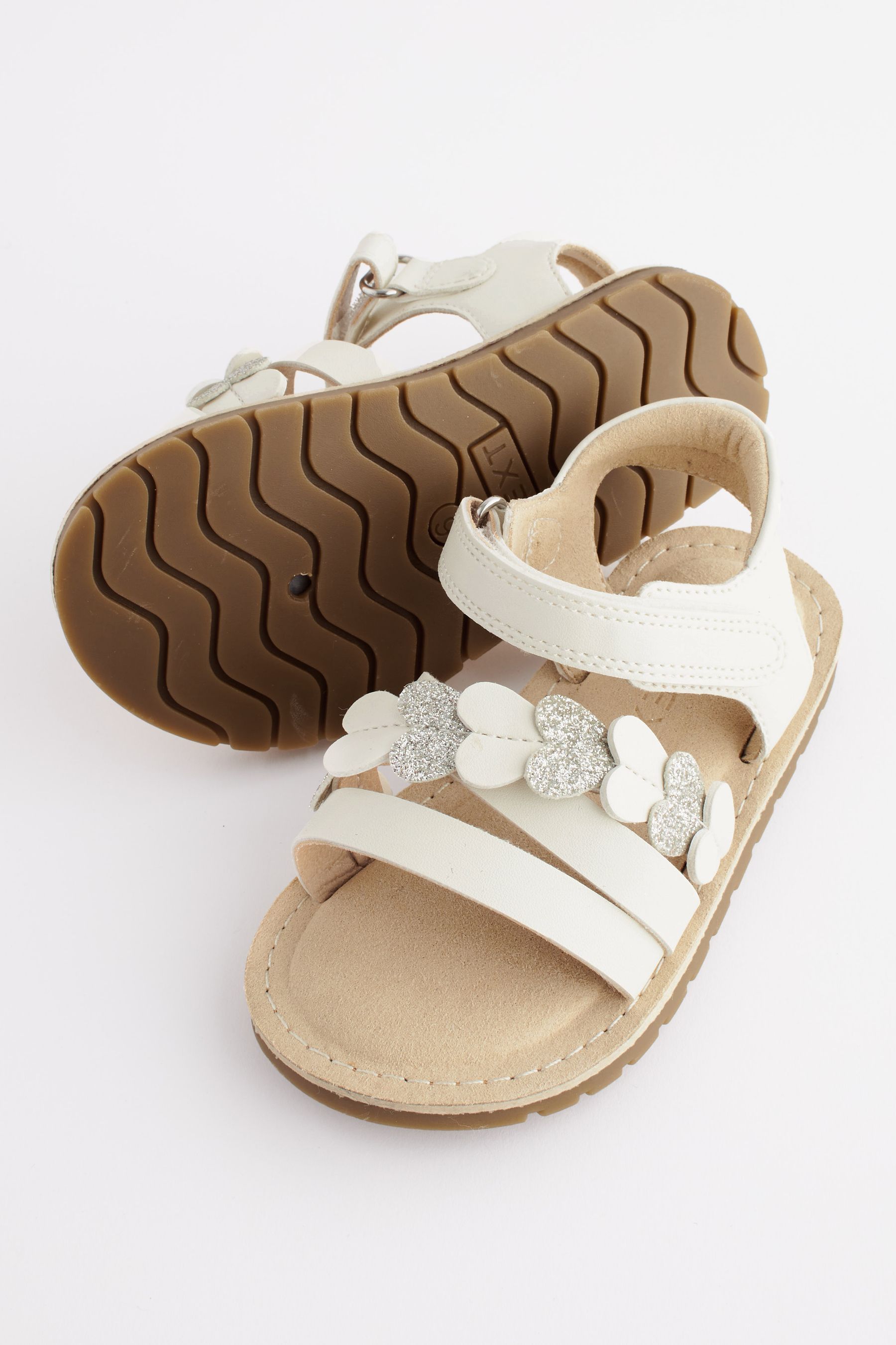 Buy White Standard Fit F Touch Fastening Corkbed Sandals from the Next UK online shop