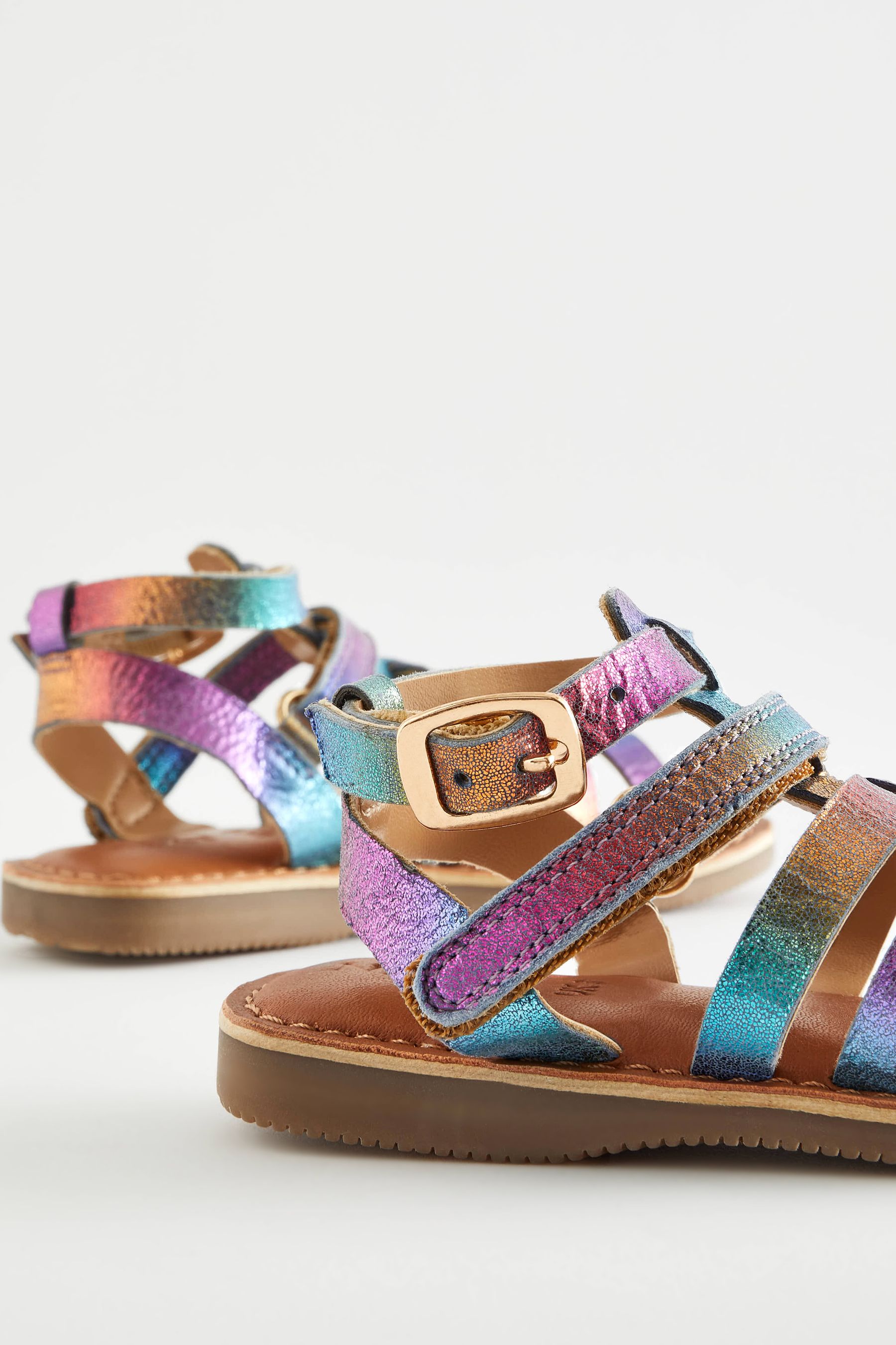 Buy Rainbow Leather Gladiator Sandals from Next Netherlands