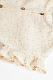 Beige 2 Piece Baby Short Sleeve Peplum Top & Shorts Set (0mths-3yrs) - Image 6 of 11