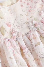 Pink Floral Baby Party Frill Sleeve Dress (0mths-2yrs) - Image 4 of 6