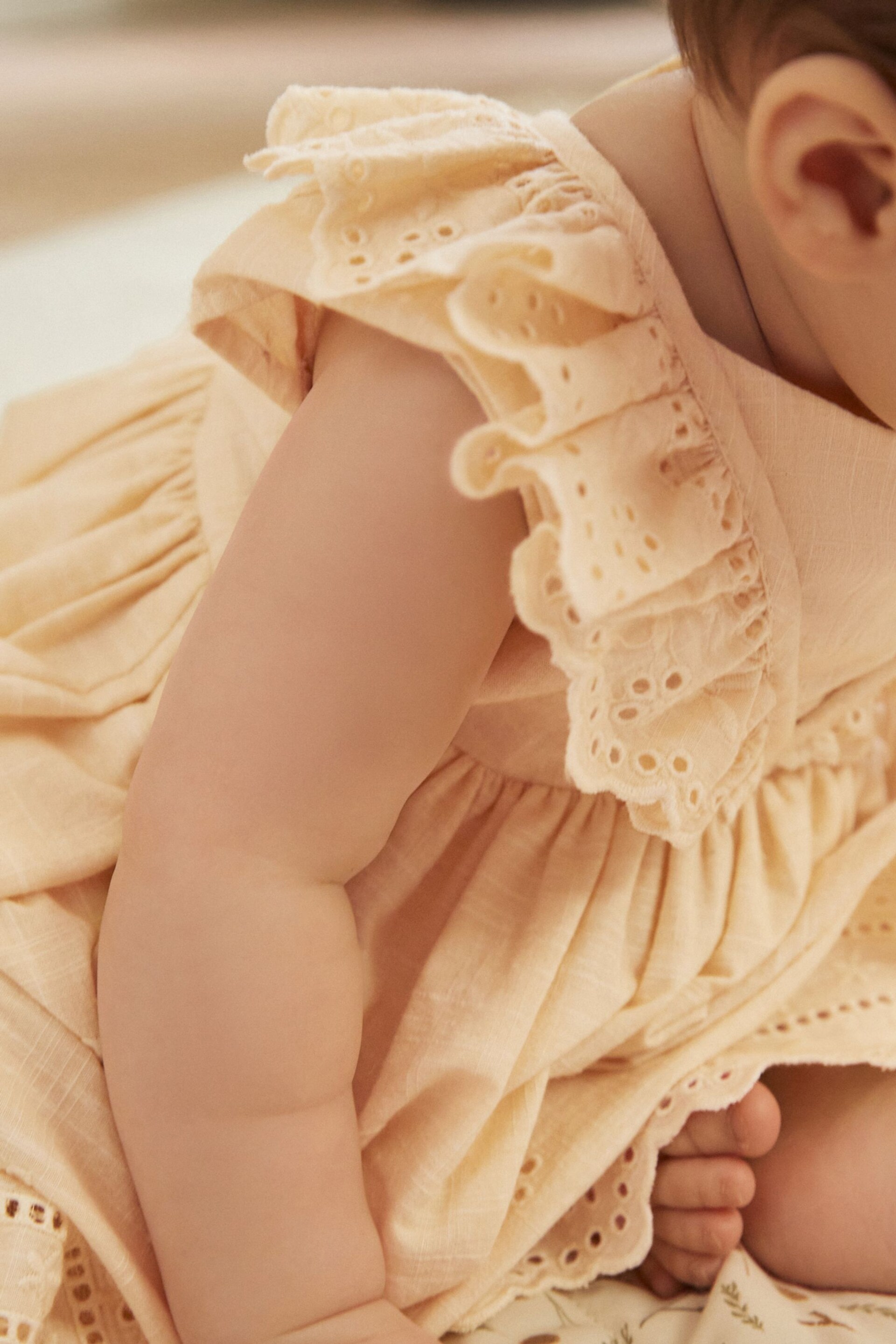 Yellow Baby Broderie Dress (0mths-2yrs) - Image 4 of 11