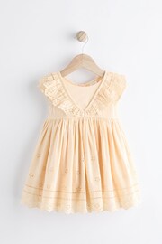 Yellow Baby Broderie Dress (0mths-2yrs) - Image 6 of 11